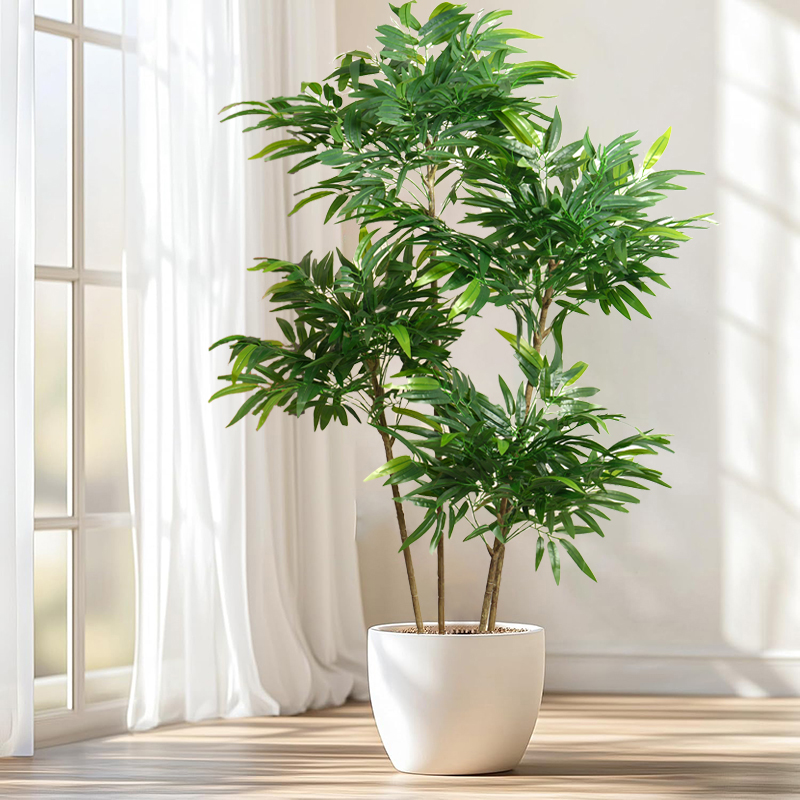 Fiddle Leaf Fig - 80-180cm Büyük Yapay Bambu Yapraklı Ağaç