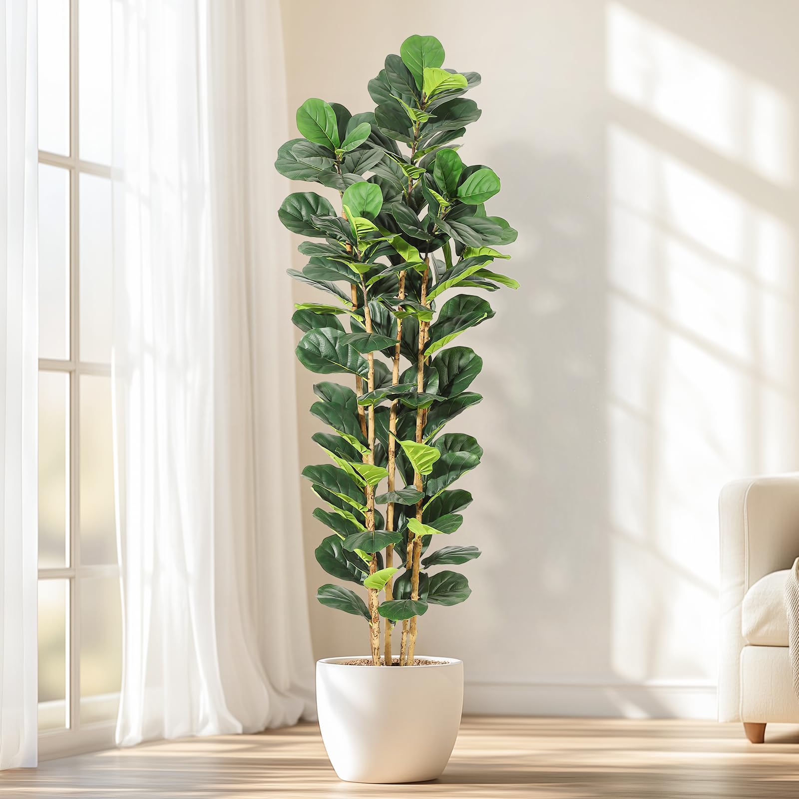 Fiddle Leaf Fig - Yapay Fiddle Leaf İncir Ağacı, 1,5/1,8/2,1