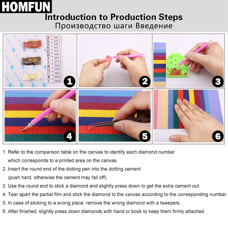 HOMFUN AB elmas boyama 