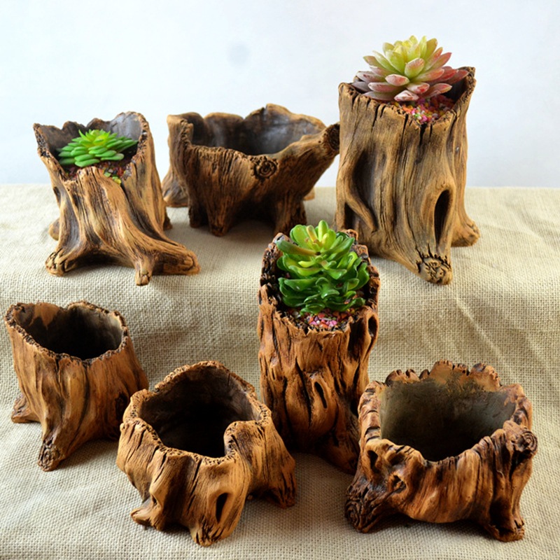 Taklit Ahşap Kazıklar Ağaç Kök - Succulent Set incelemesi ve fiyatı
