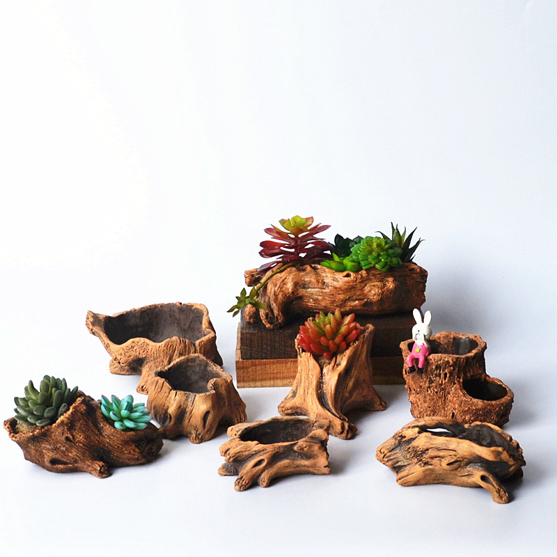 Taklit Ahşap Kazıklar Ağaç Kök - Succulent Set incelemesi ve fiyatı