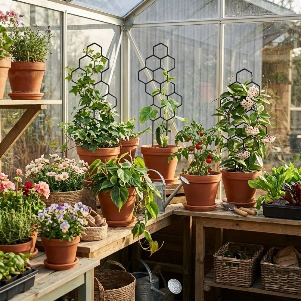 Petek Tasarımlı Bitki Çardağı  - Terracotta Pot incelemesi ve fiyatı